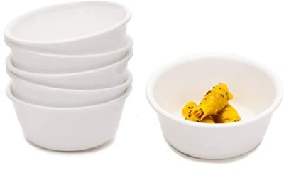 AK ULTIMATE Plastic Serving Bowl Serving Bowl_6(Pack of 6, White)