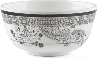Superware Melamine Vegetable Bowl Food Grade | Bowl Set (3.5 inches) – Silver Lace | Tableware, Glazed finish(Pack of 6, White)
