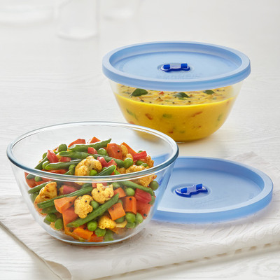 BOROSIL Borosilicate Glass Mixing Bowl Select(Pack of 2, Clear)