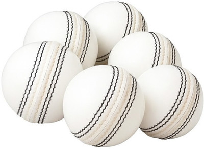 BhavaSports Pack of 4 Leather Balls | White Leather Ball | Cricket Ball Leather Cricket Leather Ball(Standard, Pack of 4, White)