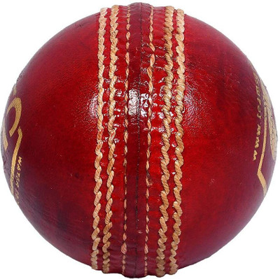 NE NEPTUNE Red Cricket Leather 2 Piece Ball for Practice Cricket Leather Ball(Standard, Pack of 1, White)