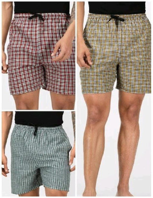 JS Fashion World Checkered Men Boxer
