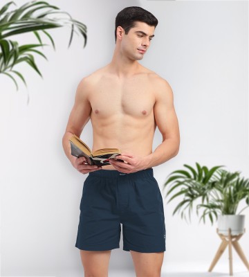 FREECULTR Men's Silky Soft, Non-Pilling Micromodal All Day Boxer Shorts with Dual Deep Side Pocket Solid Men Boxer