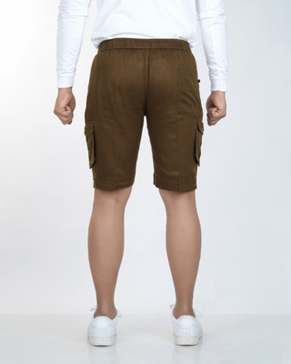 HARICREATION Solid Men Brown Casual Shorts