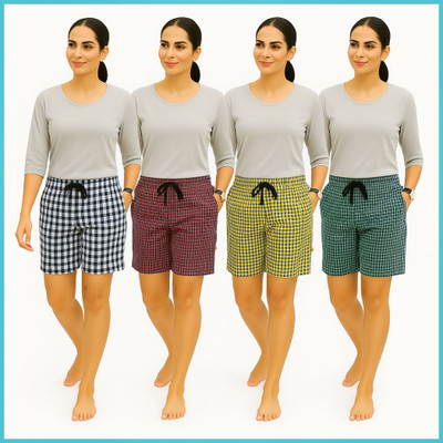 Belvine Checkered Women Boxer