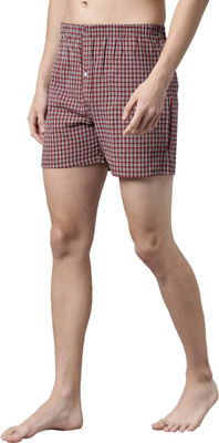 Broon Checkered Men Boxer