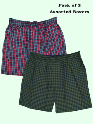 Broon Checkered Men Boxer
