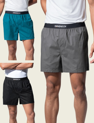 Damensch Cotton Back Pocket Solid Men Boxer