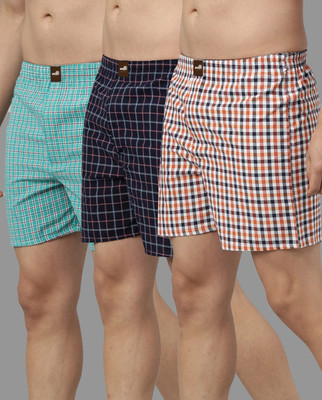 Broon Checkered Men Boxer