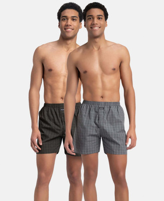 JOCKEY 1222 Super Combed Mercerised Cotton Woven Checkered Men Boxer