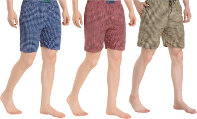 Zett Now Cotton Checkered Shorts Combo Printed Men Boxer