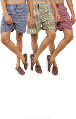 AQ UNIQUE FASHION Checkered Men Boxer