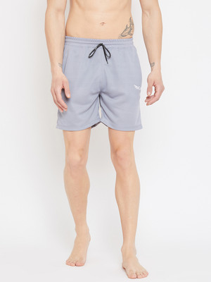 Crease & Clips Solid Men Grey Boxer Shorts