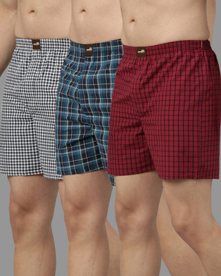 Broon Checkered Men Boxer