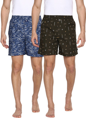 VAN HEUSEN Allover Print And Side Pocket Printed Men Boxer