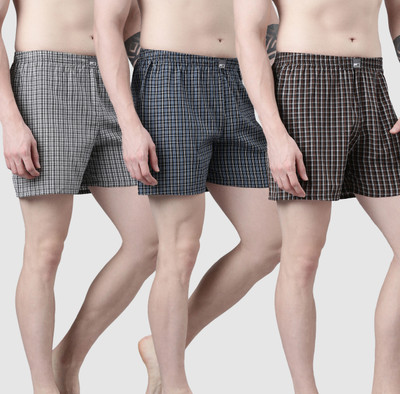 Broon Checkered Men Boxer