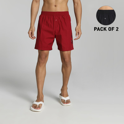 PUMA Basic Woven Boxer IN-Pk of 2 Solid Men Boxer