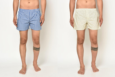 Atiano Checkered, Polka Print Men Boxer