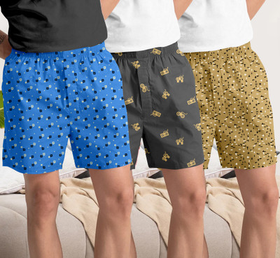 METRONAUT Printed, Self Design, Geometric Print Men Boxer