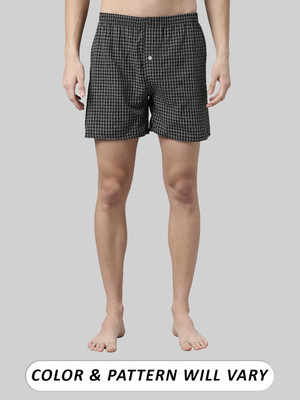 Broon Checkered Men Boxer