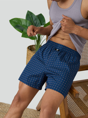 XYXX Astor IntelliEaze Cotton Printed Men Blue Inner Boxer Printed Men Boxer