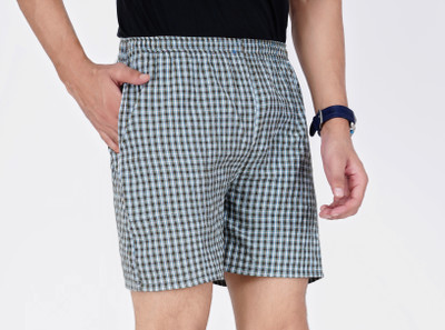 Butea Crape Checkered Men Boxer