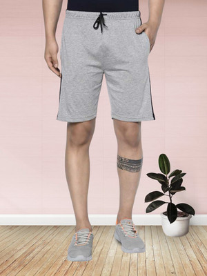 METRONAUT Color Block Men Grey Casual Shorts