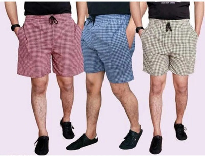 otizem Checkered Men Boxer