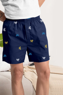 GLOBAL NOMAD Printed, Self Design, Geometric Print Men Boxer