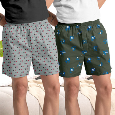 METRONAUT Printed, Self Design, Geometric Print Men Boxer