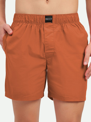FREECULTR Men's Silky Soft, Non-Pilling Micromodal All Day Boxer Shorts with Dual Deep Side Pocket Solid Men Boxer