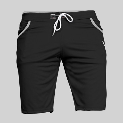 HASINI FASHION Solid Men Black Sports Shorts