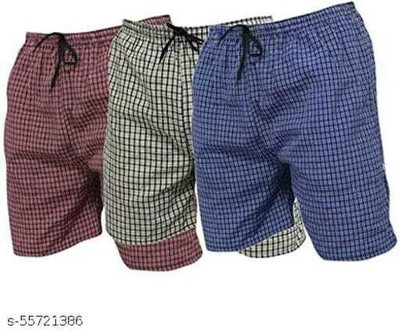 J S World Fashion Checkered Men Boxer