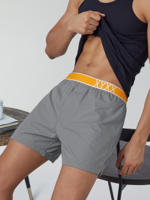 XYXX Volt Intellieaze Super Combed Cotton Solid Men Grey Inner Boxer Solid Men Boxer