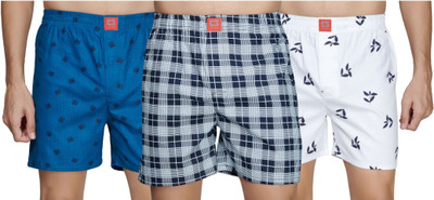 Athline Checkered, Geometric Print Men Boxer