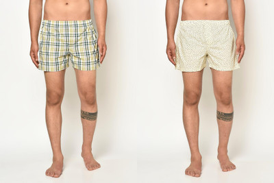 Atiano Checkered, Polka Print Men Boxer