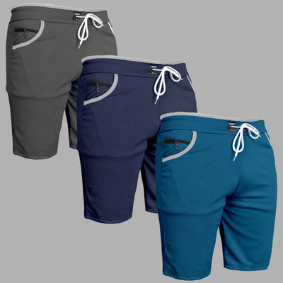 VIRADIYAENTERPRISE Solid Men Reversible Multicolor Casual Shorts