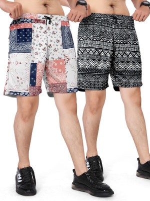 GLOBAL NOMAD Geometric Print, Printed, Self Design Men Boxer