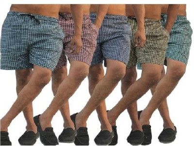 JS Fashion World Checkered Men Boxer