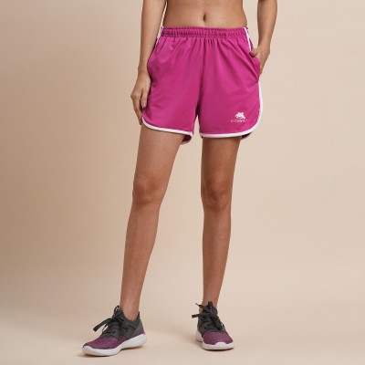 vitawolf Solid Women Pink Running Shorts