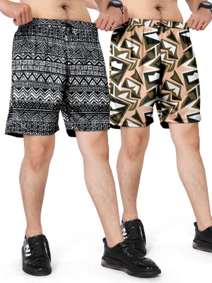 GLOBAL NOMAD Geometric Print, Printed, Self Design Men Boxer
