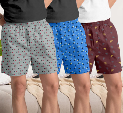 PROVOGUE Printed, Self Design, Geometric Print Men Boxer