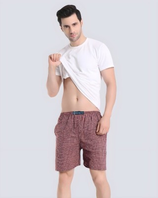 otizem Checkered Men Boxer
