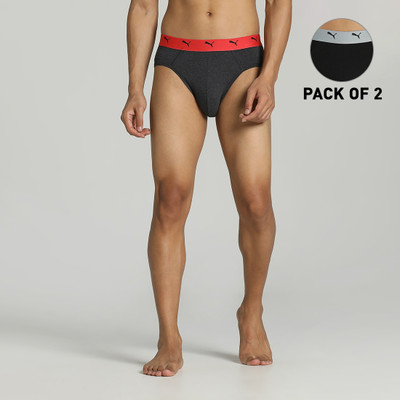 PUMA Stretch Brief WB 01-Pk 2 Solid Men Boxer