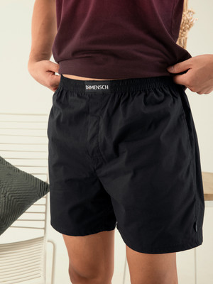 Damensch Cotton Side Pocket Solid Men Boxer