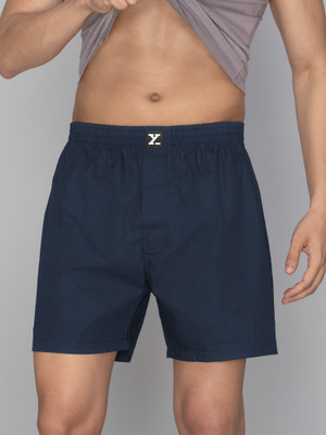 XYXX Solid Men Dark Blue Sports Shorts