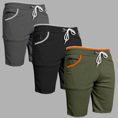 VIRADIYAENTERPRISE Solid Men Multicolor Regular Shorts