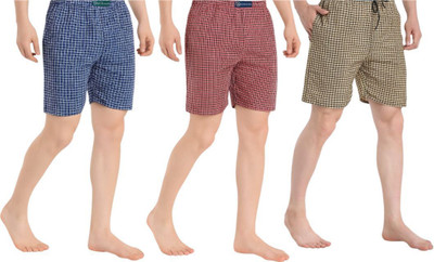 Zett Now Cotton Checkered Shorts Combo Printed Men Boxer