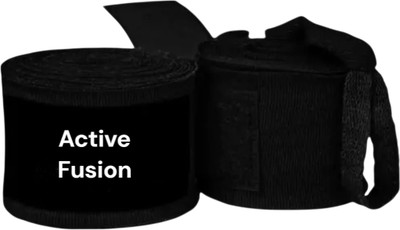 Active fusion BOXING HAND WRAP Sports Boxing Wraps - Punching Wraps Hand & Wrist Wraps (Black) Black Boxing Hand Wrap(Black, 108 inch)