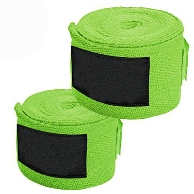 GymWar Boxing Bandage Gym Gloves Hand Wraps Support Brace Punching Wraps Green Boxing Hand Wrap(Green, 113 inch)